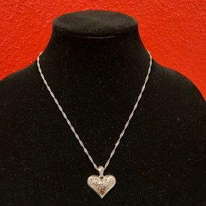 Brighton Necklace 925 Sterling Silver with many stones including Feb Birthstone